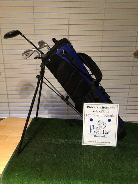 Confidence Jr Kids Tour Set 3 Wood 7 & 9 Irons Putter & Cougar Stand Golf Bag | SidelineSwap Confidence Jr Kids Tour Set 3 Wood 7 & 9 Irons Putter & Cougar Stand Golf Bag | SidelineSwap