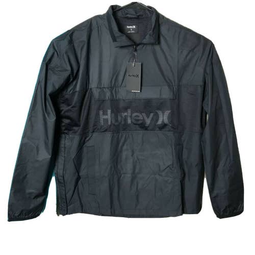 Hurley Anorak Jacket Windbreaker Men’s Size Small Black