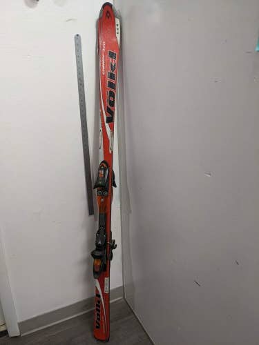 Volkl Energy 320 Skis w/Atomic Bindings Size 177cm Red Used