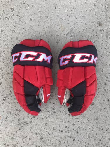Red Senior CCM 14" Pro Stock HGTK Gloves NJ DEVILS