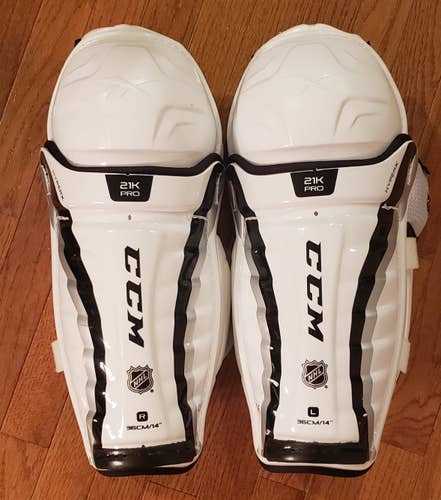 New Senior CCM 21K Shin Pads Pro Stock 14"