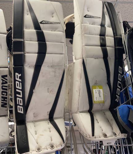 Bauer React R7000 Used White Senior Goalie Leg Pads