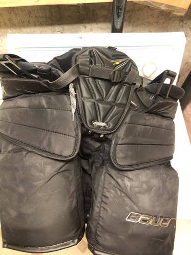 Black Used XL Bauer  1S Hockey Goalie Pants