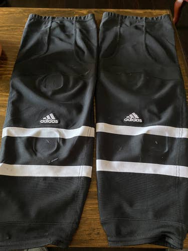 Adidas Black NCAA Game-Worn hockey socks Sz XL