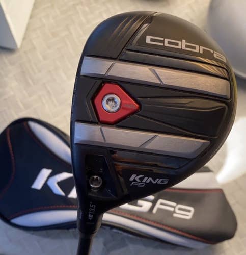 Men's LH 3 Wood Cobra King F9 Tour 3-4 Wood Stiff Flex (Adj Head)(HC Included)