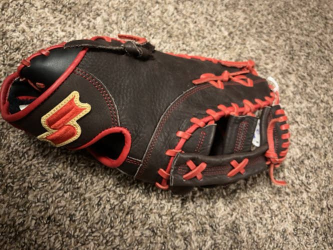 Red Kid Pitch (9YO-13YO) Left Hand Throw 12.5" Red Line Baseball Glove