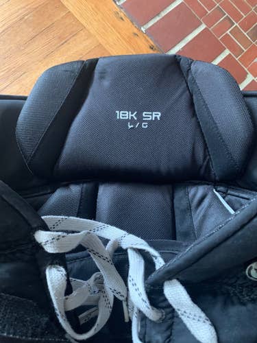 Black Used Large Reebok  18k Hockey Goalie Pants