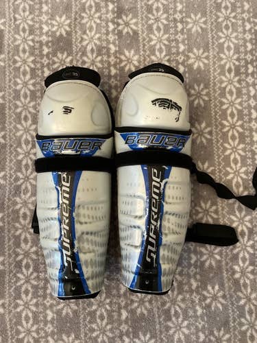 Used Bauer supreme shin pads And Used Ccm Elbow Pads Bundle