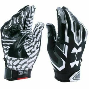 Under Armour UA F5 Football Gloves Mens 1271183-001 Black per pair NWT XLARGE