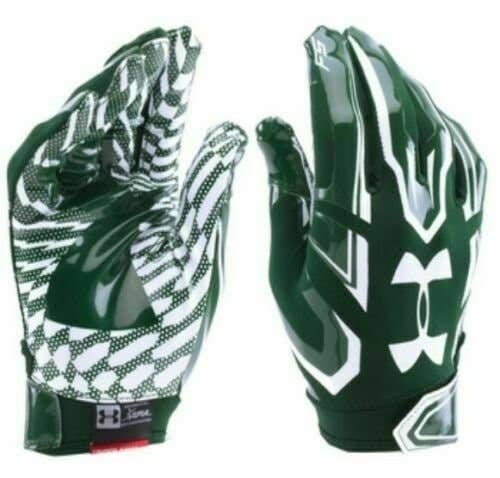 Under Armour UA F5 Football Gloves Mens 1271183-301 Dark Green per pair NWT XLARGE