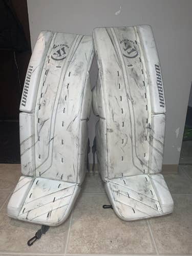 White Senior 35" Warrior  Ritual G2 Goalie Leg Pads