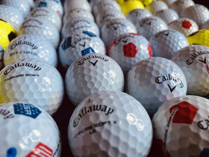 50 Used Callaway Chrome Soft Golfballs