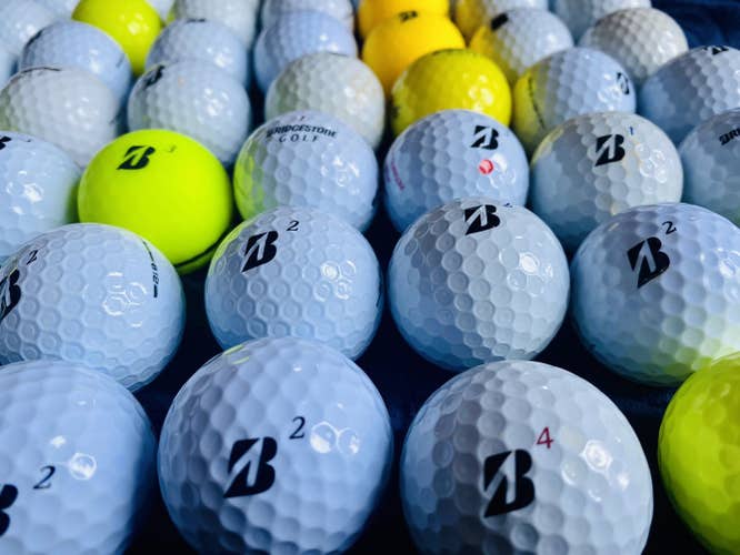 50 used Bridgestone & 44 Srixon Golfballs