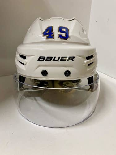 ST LOUIS BLUES PRO STOCK HELMET BAUER RE-AKT #49 BARBASHEV