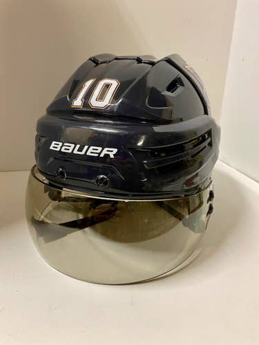 ST LOUIS BLUES PRO STOCK HELMET BAUER RE-AKT #10 SCHENN