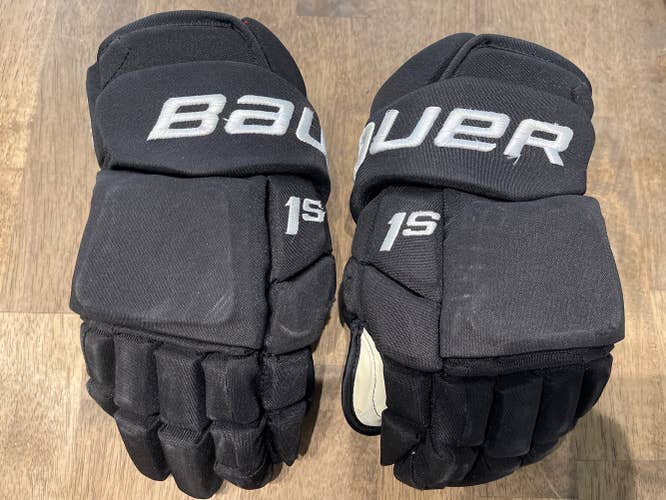 Repalmed Bauer Pro Stock Perry Game Used 14" Pro Stock Supreme 1S Gloves