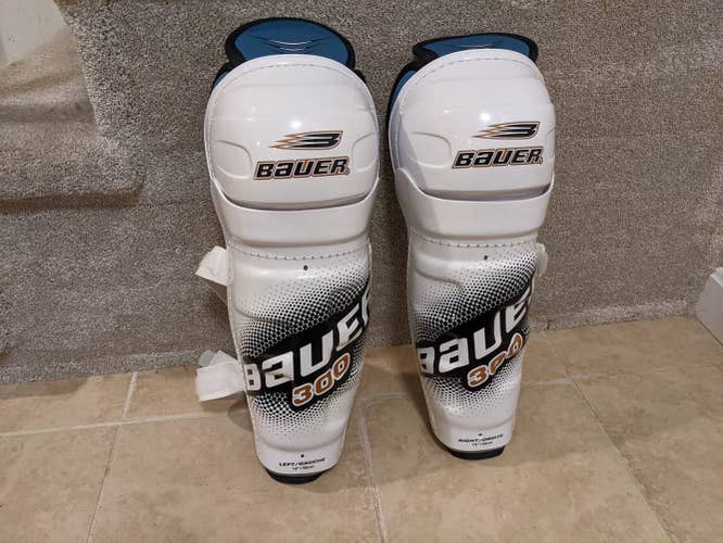 Used Senior Bauer 300 Shin Pads Never Worn