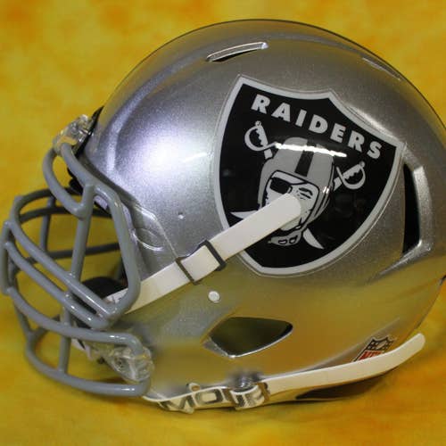 TOUGH!! Las Vegas Raiders custom fullsize football helmet Riddell XL/lg