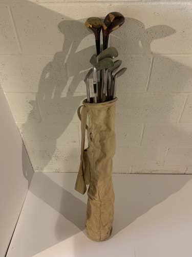 Vintage set of golf clubs