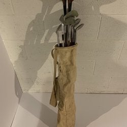 Vintage set of golf clubs