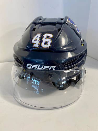 ST LOUIS BLUES PRO STOCK HELMET BAUER RE-AKT #46 WALMAN