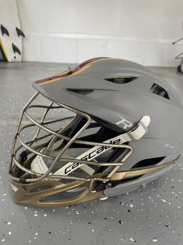 Matte Gray And Gold Adult Player's Cascade R Helmet
