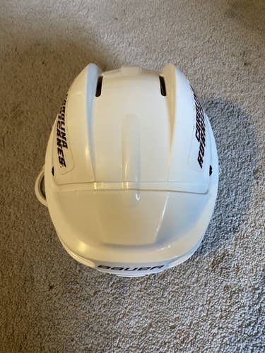 White Used Small Bauer Pro Stock 4500 Helmet