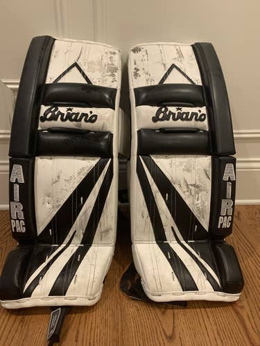 White Used Junior 29" Brian's Alite Air Pac Goalie Leg Pads