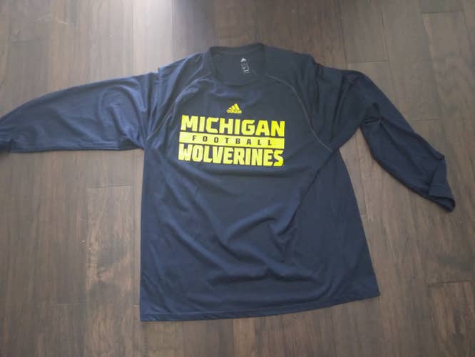 Michigan Football Adidas Long Sleeve Climalite XL