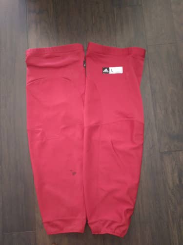 Red Red Adidas Practice Socks Size L