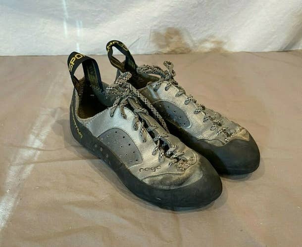 La Sportiva Nago Gray Leather Rock Climbing Shoes EU 36 US Women's 5.5 LOOK