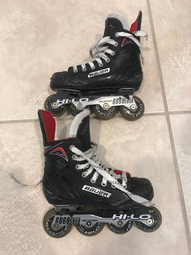 Junior Used Bauer Vapor XR300 Inline Skates Regular Width Size 2
