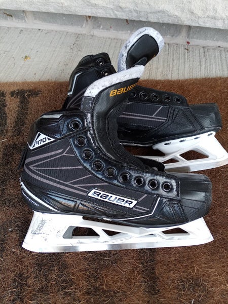 Junior Used Bauer Supreme S170 Hockey Goalie Skates Regular Width Size 5