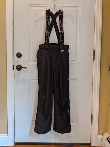 Black Unisex Youth Used Size 12 Karbon Ski Pants
