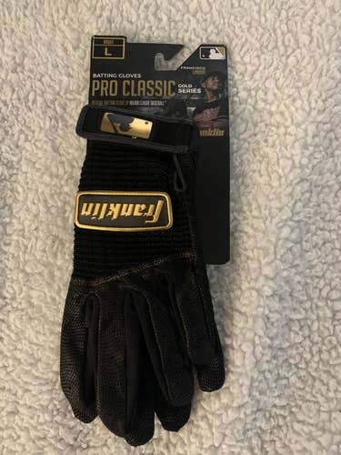 Black New Large Franklin Pro Classic Batting Gloves