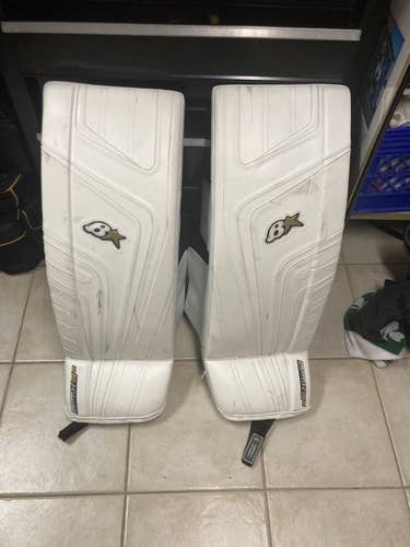 White Junior 29"+1Brian's Optik 9.0 Goalie Leg Pads
