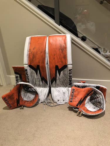 Orange Senior 34" Regular Pro Return SLR Goalie Full Set