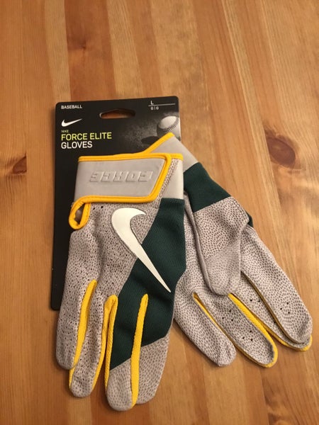 Nike Alpha Elite Baseball Batting Gloves in White, Size: Large | N1004380-121