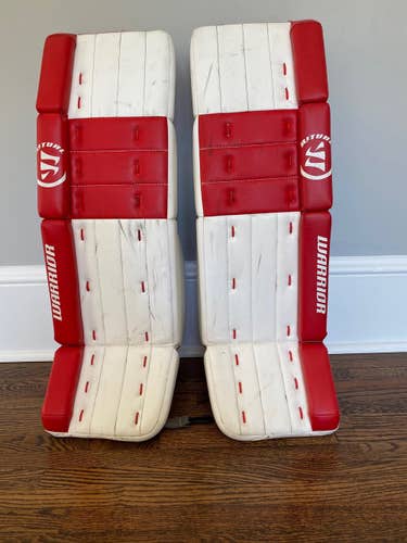 Red Used 28" +1" Warrior Ritual G3 Goalie Leg Pads