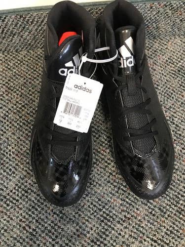 Men's ADIDAS Freak (US Size 12) MD BLACK / White Football Cleat Shoes - NEW