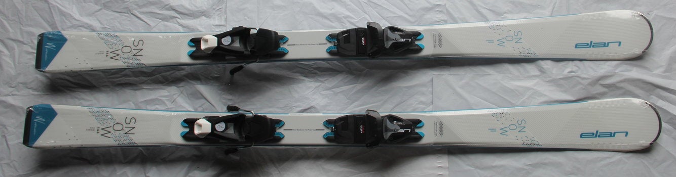 NEW 146cm Elan skis Snow White Skis women's + EL7.5 Bindings size adjustable New 2022
