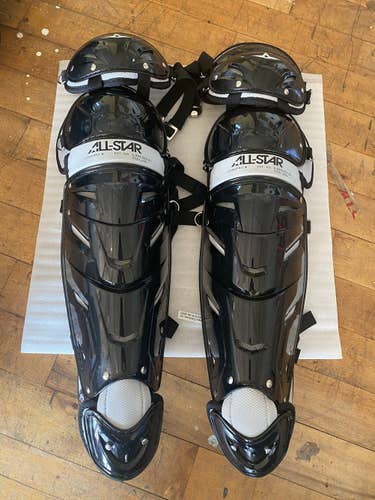 Black Adult All Star LG30WPRO Catcher's Leg Guard