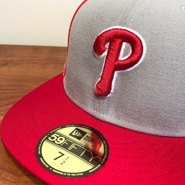 Philadelphia Phillies Hat Baseball Cap Fitted 7 1/2 New Era Vintage Red MLB  P