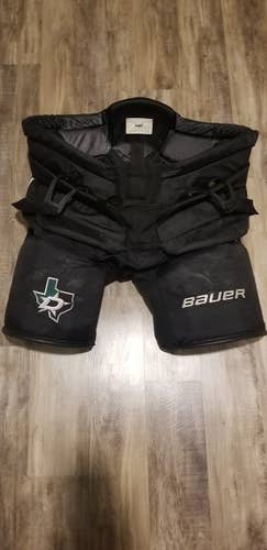 Black Senior Used XL Bauer Supreme 2S Pro Hockey Goalie Pants Pro Stock