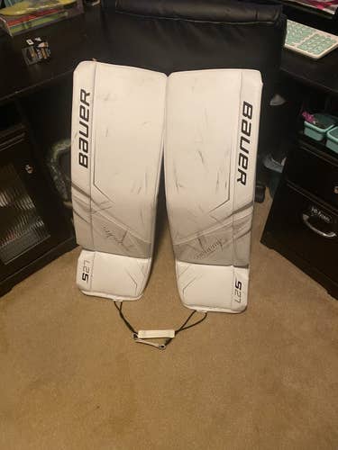 White Senior 35" Bauer  Supreme S27 Goalie Leg Pads