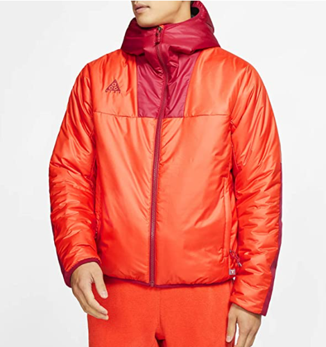 NIKE ACG PrimaLoft© Men's Size XL Insulated Full Zip Hooded Packable Jacket New