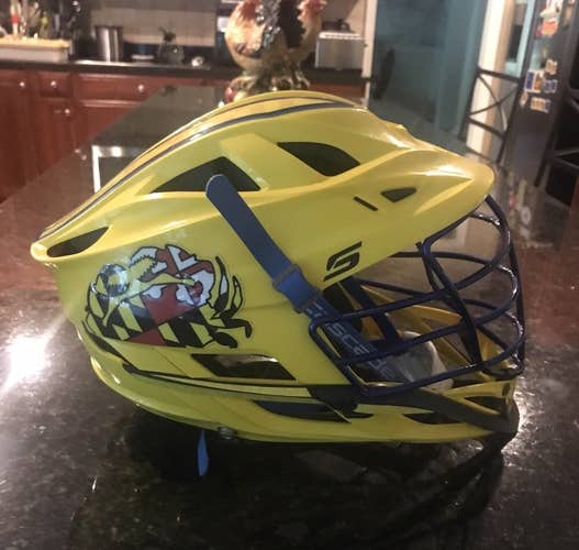 Cascade S Helmet - Crabs Lacrosse (Yellow)
