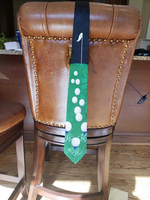 Golf Tie - Steven Harris Green Men's Golf Themed Tie
