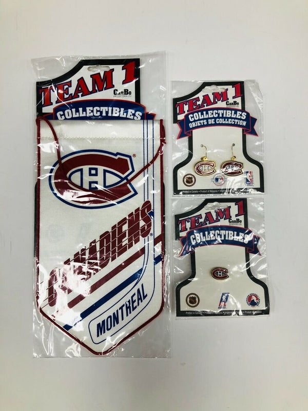 New Montreal Canadiens Memorabilia NHL Fan Pack Pin Banner Earrings collectables