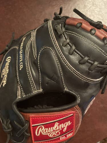 Black High School/College Catcher's 34" Heart of the Hide Baseball Glove